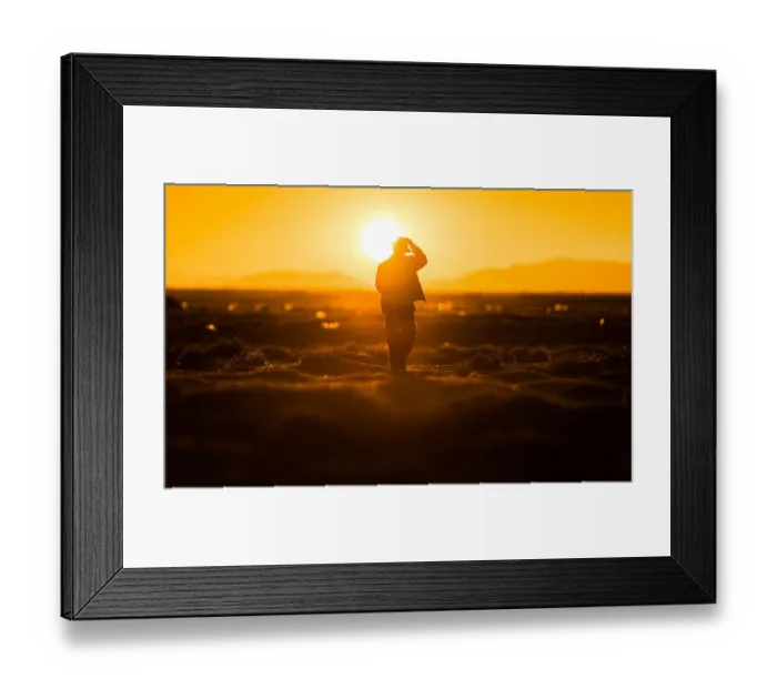 Framed Print : Silhouette of man