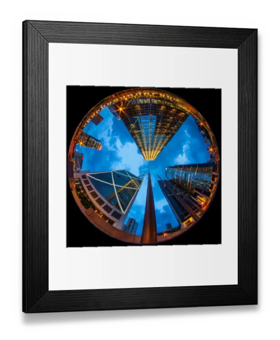 Framed Print : Buildings in Hongkong reflecting each other Framed Print : Buildings in Hongkong reflecting each other