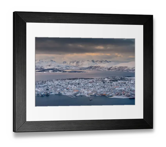 Framed Print : TromsAŝ city in evening Framed Print : TromsAŝ city in evening