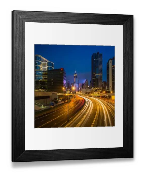 Framed Print : Hong kong city center at night Framed Print : Hong kong city center at night