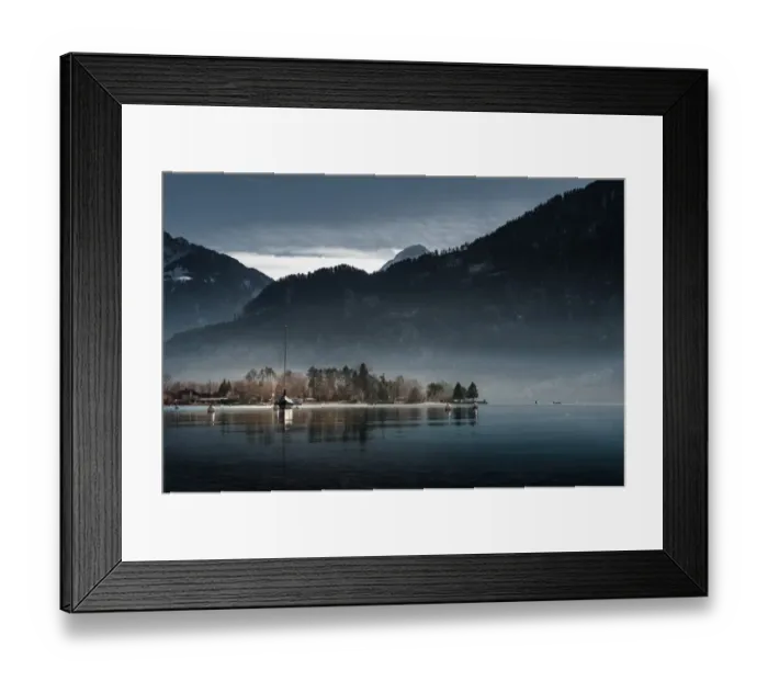 Framed Print : Boats on Lake Thun Framed Print : Boats on Lake Thun