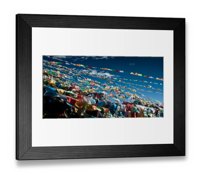 Framed Print : colorful spiritual flag of himalayas nomad Framed Print : colorful spiritual flag of himalayas nomad