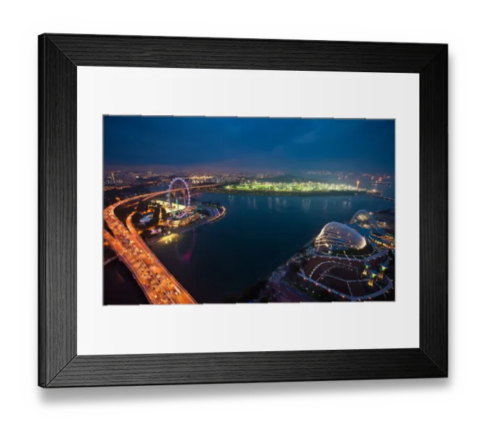 Framed Print : Top view of east side of Singapore city Framed Print : Top view of east side of Singapore city
