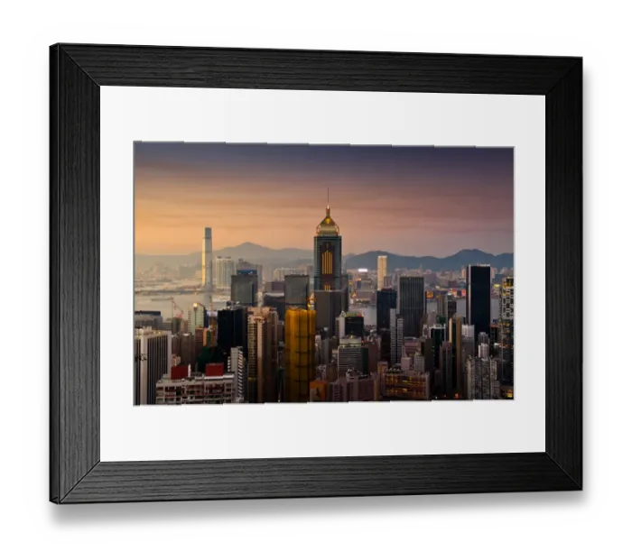 Framed Print : Evening view of Hongkong city Framed Print : Evening view of Hongkong city