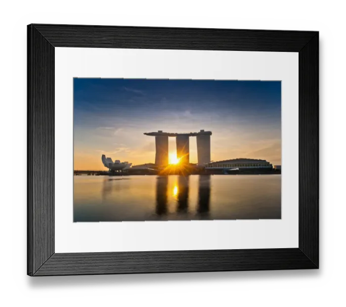 Framed Print : Sunrise at Marina bay Framed Print : Sunrise at Marina bay