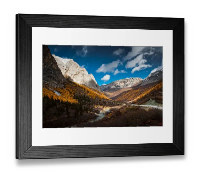 Framed Print : Autumn view of Yading National park Framed Print : Autumn view of Yading National park