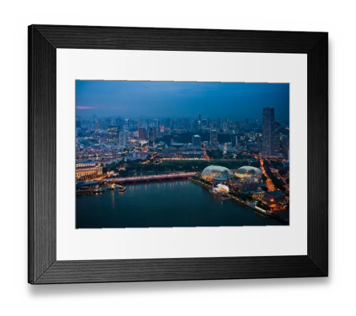 Framed Print : Night view of Singapore Framed Print : Night view of Singapore