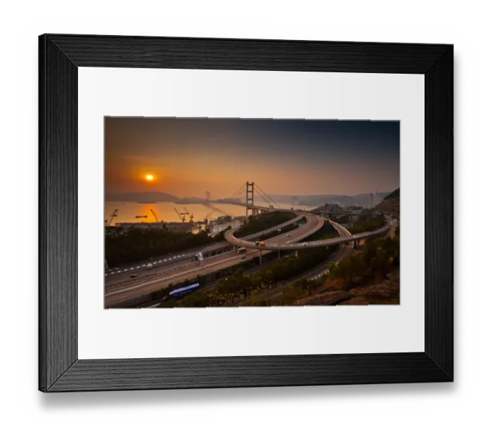 Framed Print : Tsingma bridge with sunset Framed Print : Tsingma bridge with sunset