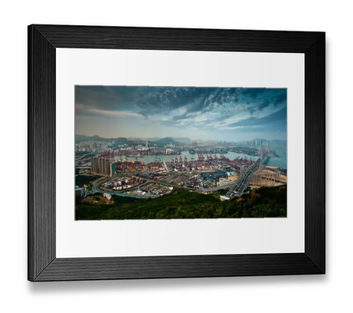 Framed Print : Industrial area of Hong Kong Framed Print : Industrial area of Hong Kong