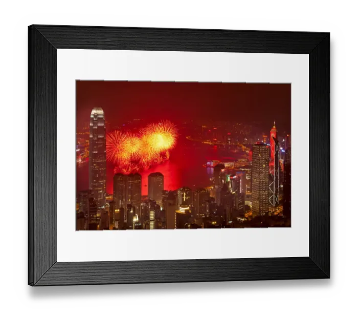 Framed Print : Hongkong national fireworks over victoria bay Framed Print : Hongkong national fireworks over victoria bay