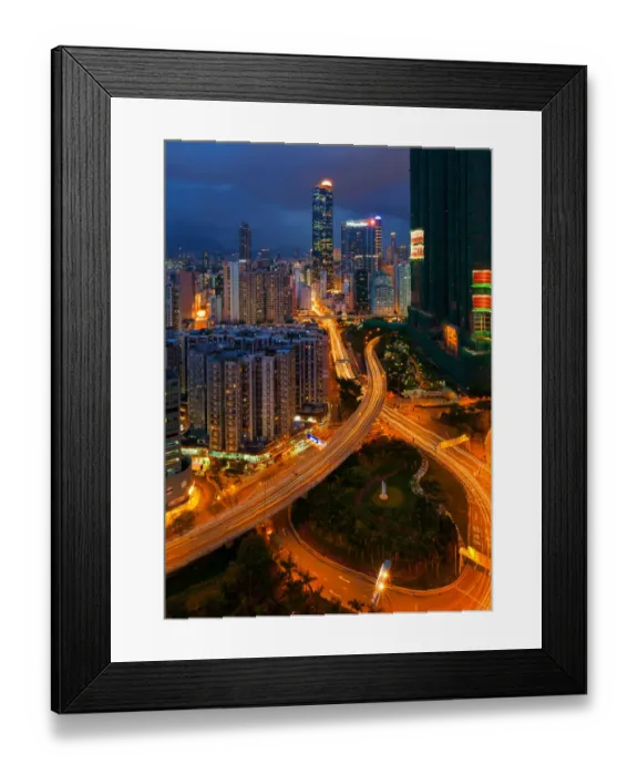 Framed Print : City road to Kowloon city center Framed Print : City road to Kowloon city center