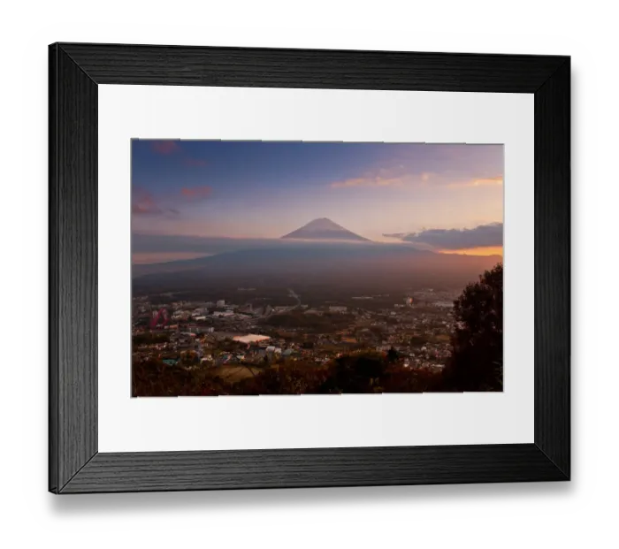 Framed Print : View of Mt. Fujiyama in evening Framed Print : View of Mt. Fujiyama in evening