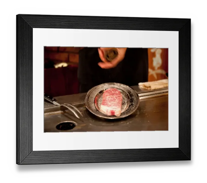 Framed Print : Chef prepare Matsusaka beef Framed Print : Chef prepare Matsusaka beef