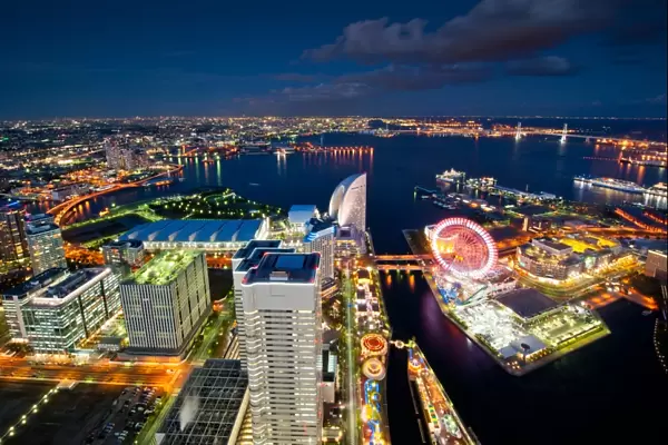 Yokohama bay at night
