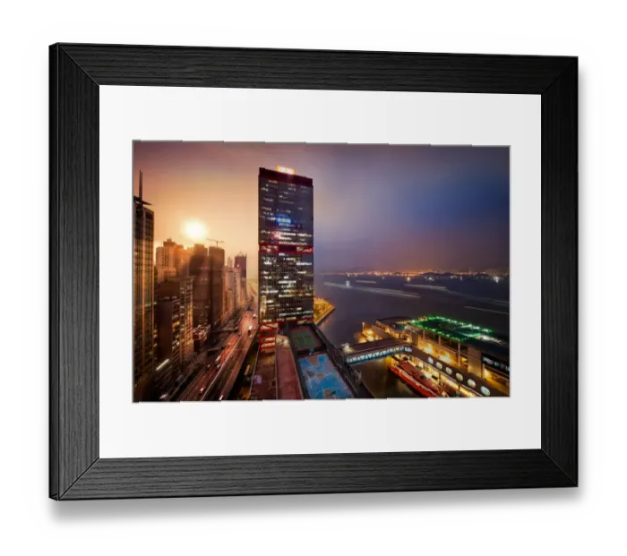 Framed Print : View of Hong Kong at night Framed Print : View of Hong Kong at night