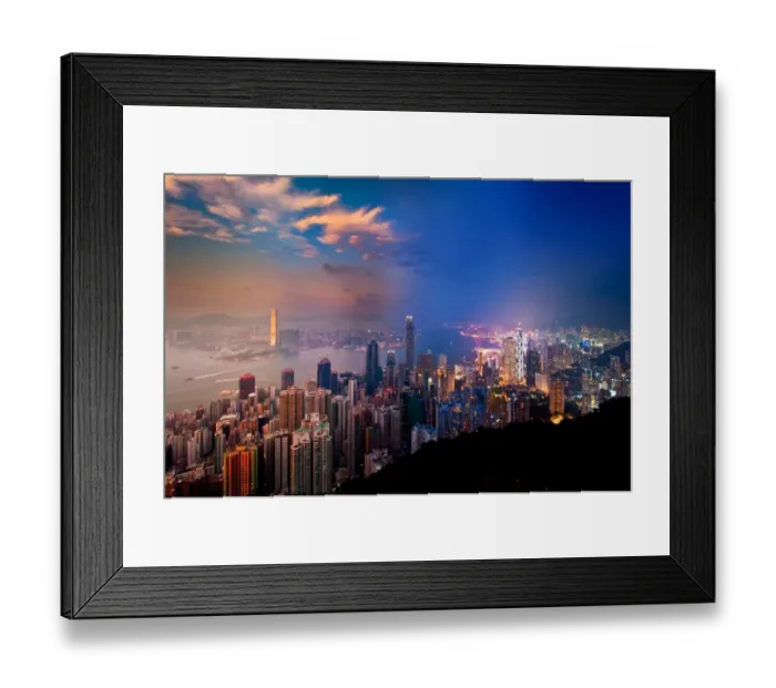 Framed Print : Timelapse photograph of Hong Hong city Framed Print : Timelapse photograph of Hong Hong city