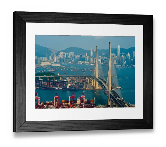 Framed Print : Day time view of stonecutters bridge