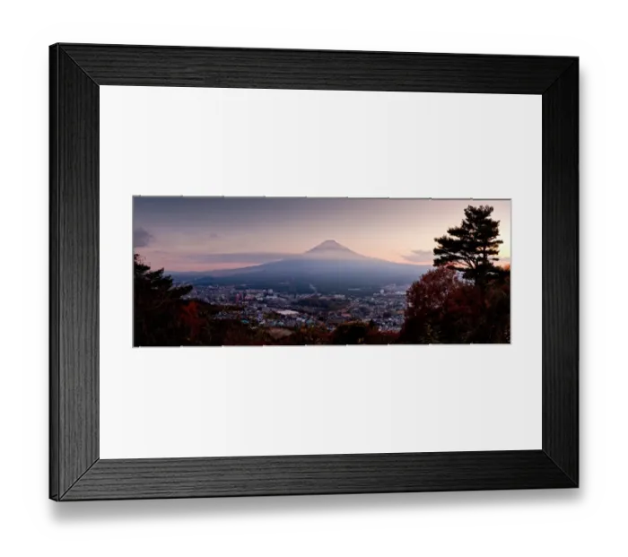 Framed Print : Mt. Fujiyama at dawn, looking from highground Framed Print : Mt. Fujiyama at dawn, looking from highground