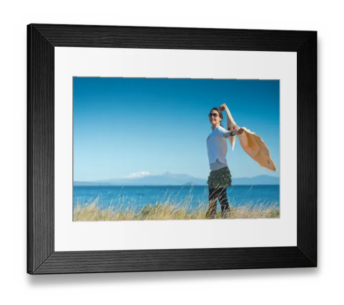 Framed Print : Woman at seaside Framed Print : Woman at seaside