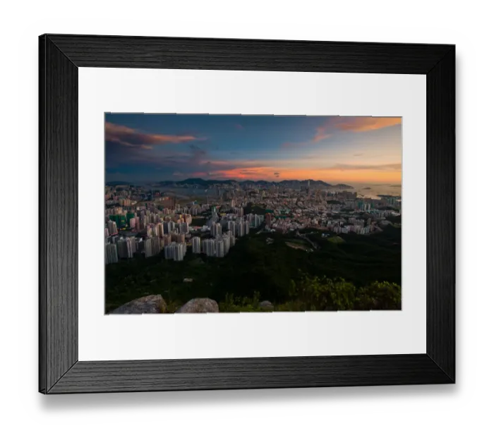Framed Print : Kowloon city in evening Framed Print : Kowloon city in evening