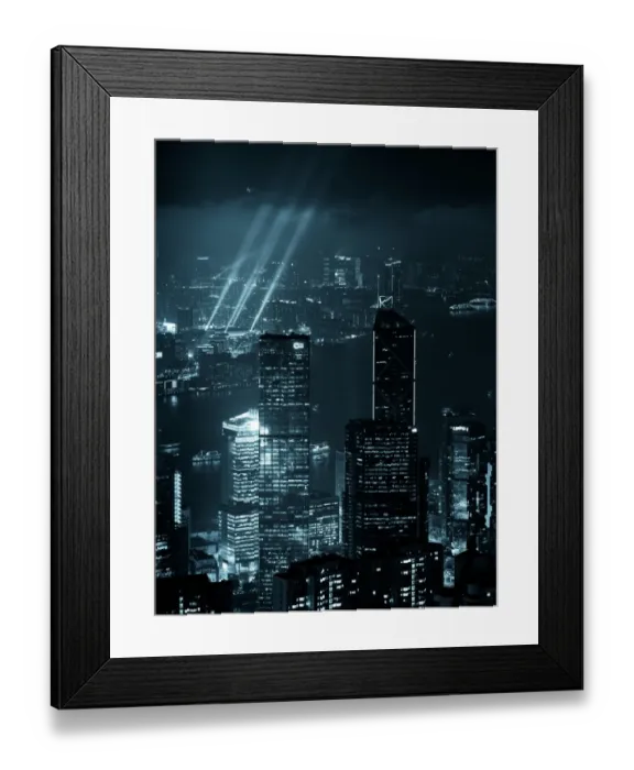 Framed Print : Symphony of light in blue tone Framed Print : Symphony of light in blue tone