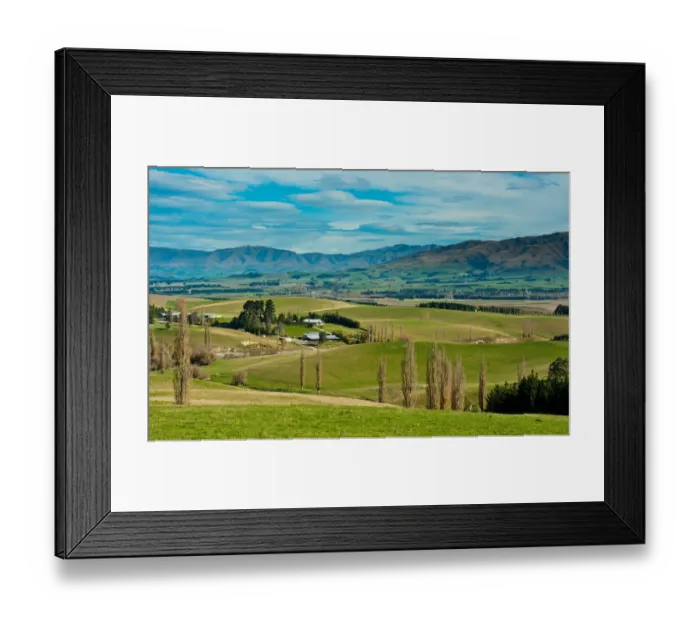 Framed Print : Landscape of south island in New Zealand Framed Print : Landscape of south island in New Zealand