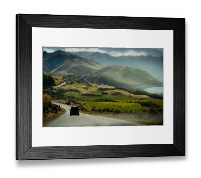 Framed Print : Hillside roadf along lakehawea Framed Print : Hillside roadf along lakehawea