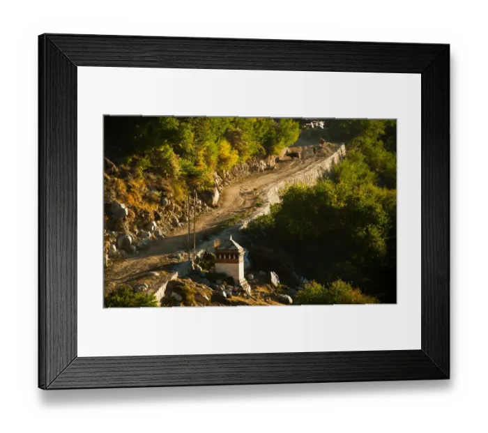 Framed Print : Village road in countryside of china Framed Print : Village road in countryside of china