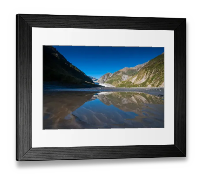 Framed Print : Reflection of fox glacier Framed Print : Reflection of fox glacier
