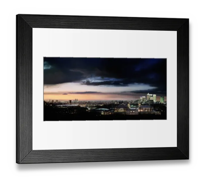 Framed Print : England, London, city skyline, sunset (Digital Enhancement)