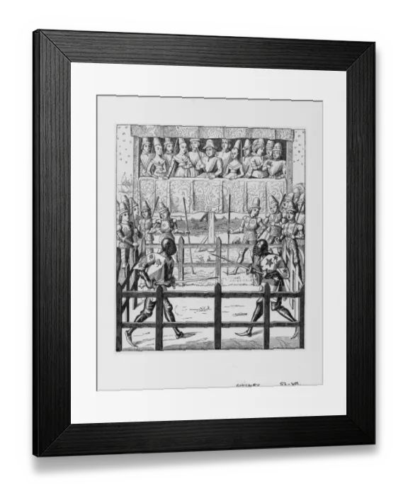 Framed Print : Fight From A French Manuscript Framed Print : Fight From A French Manuscript
