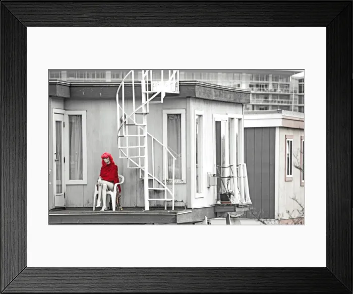 Framed Print : Mannequin on boat deck