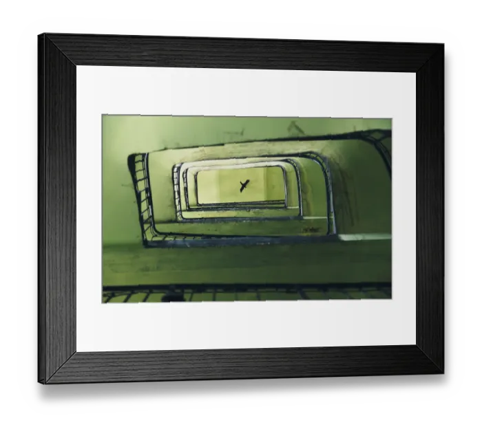 Framed Print : Staircase with spiral step Framed Print : Staircase with spiral step