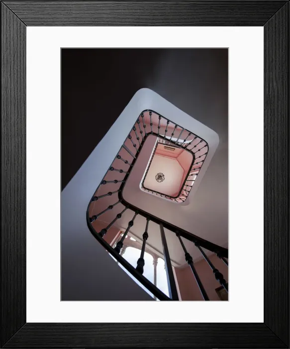 Framed Print : View of stairwell looking up Framed Print : View of stairwell looking up