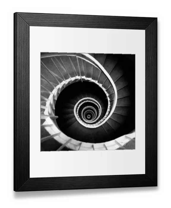 Framed Print : DNA shaped staircase