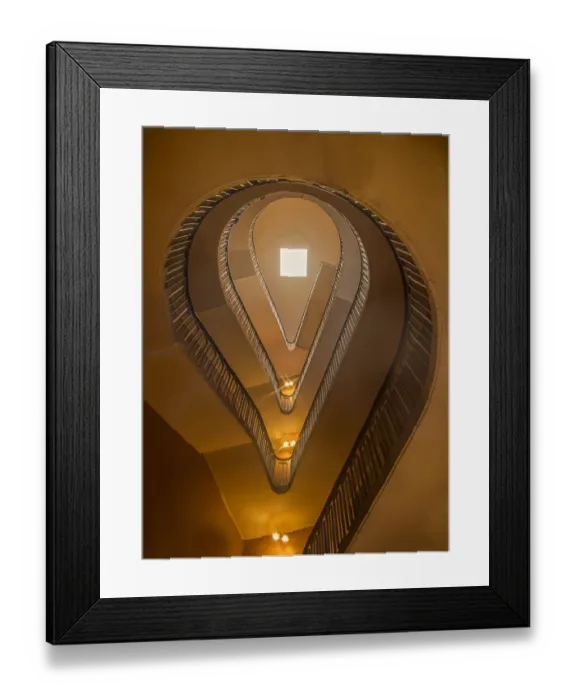 Framed Print : Tear Drop Stairway Framed Print : Tear Drop Stairway