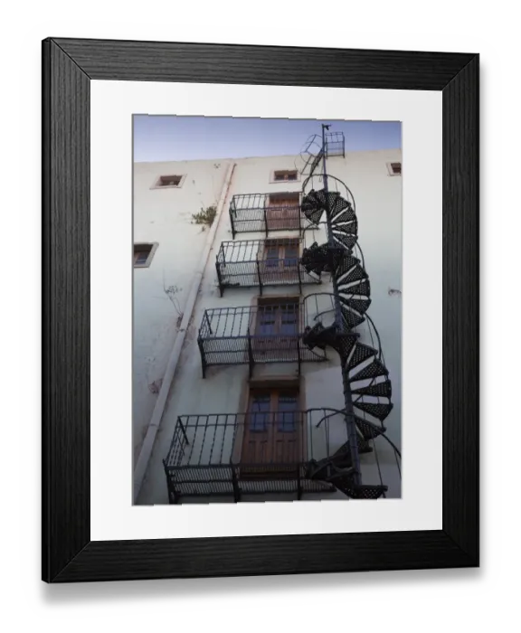 Framed Print : Circular stairs on old building Framed Print : Circular stairs on old building