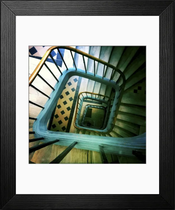 Framed Print : Vertigo staircase