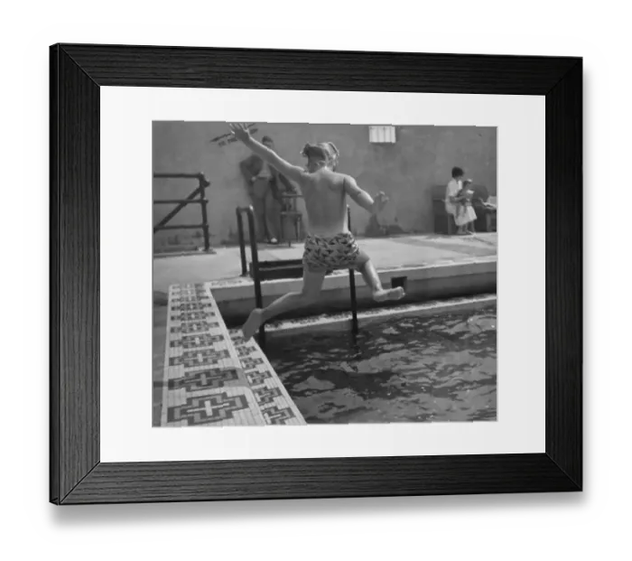 Framed Print : Jumping In The Pool Framed Print : Jumping In The Pool
