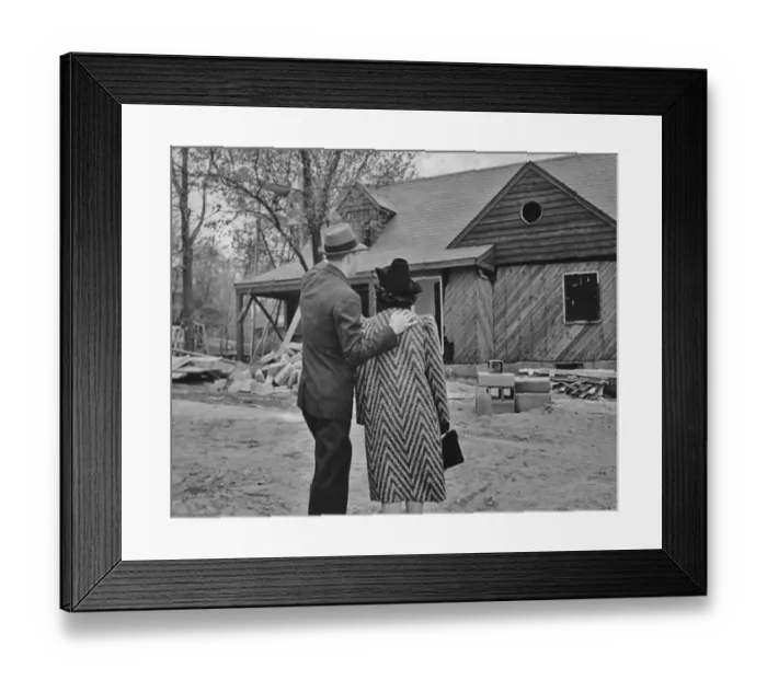 Framed Print : Looking At The New House Framed Print : Looking At The New House