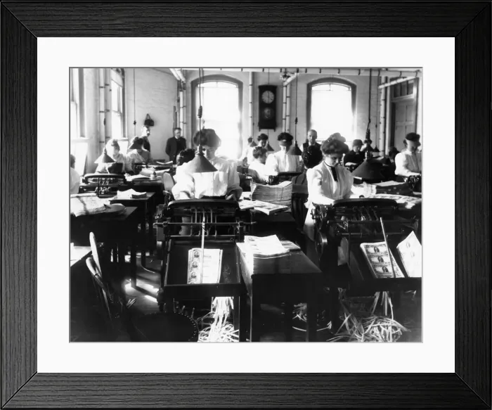 Framed Print : Trimming Currency Framed Print : Trimming Currency