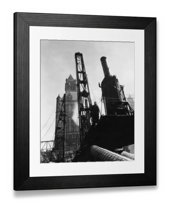 Framed Print : Construction Scene Framed Print : Construction Scene