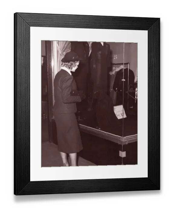 Framed Print : Woman Window Shopping at Clothes Store Framed Print : Woman Window Shopping at Clothes Store