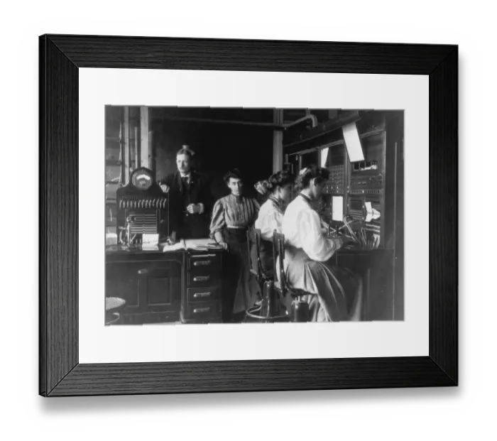 Framed Print : Office Switchboard