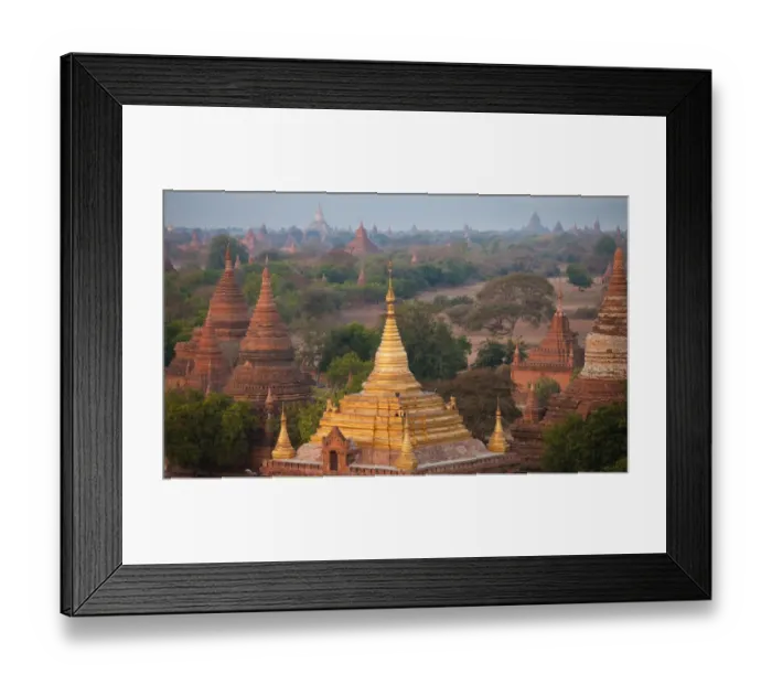 Framed Print : Stupas and temples in the Bagan Archaeological Zone on the plain of Bagan, Myanmar Framed Print : Stupas and temples in the Bagan Archaeological Zone on the plain of Bagan, Myanmar
