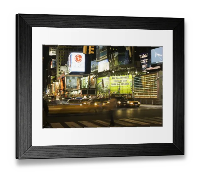 Framed Print : USA, New York, New York City, street scene, night (blurred motion) Framed Print : USA, New York, New York City, street scene, night (blurred motion)