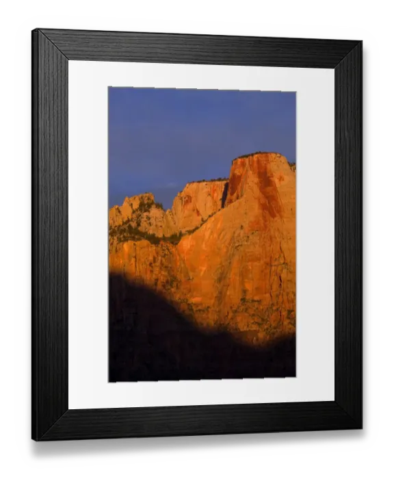 Framed Print : USA, Utah, Zion National Park, mesa and shadows