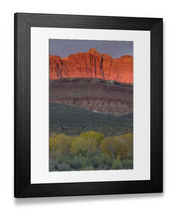Framed Print : USA, Utah, Zion National Park, sunlight and shadows on mesa Framed Print : USA, Utah, Zion National Park, sunlight and shadows on mesa