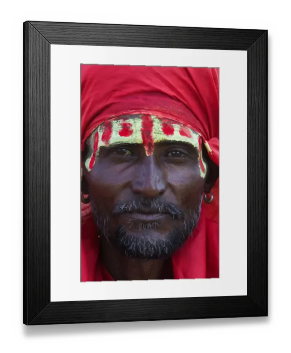 Framed Print : Sadhu or holy man, close-up, portrait Framed Print : Sadhu or holy man, close-up, portrait