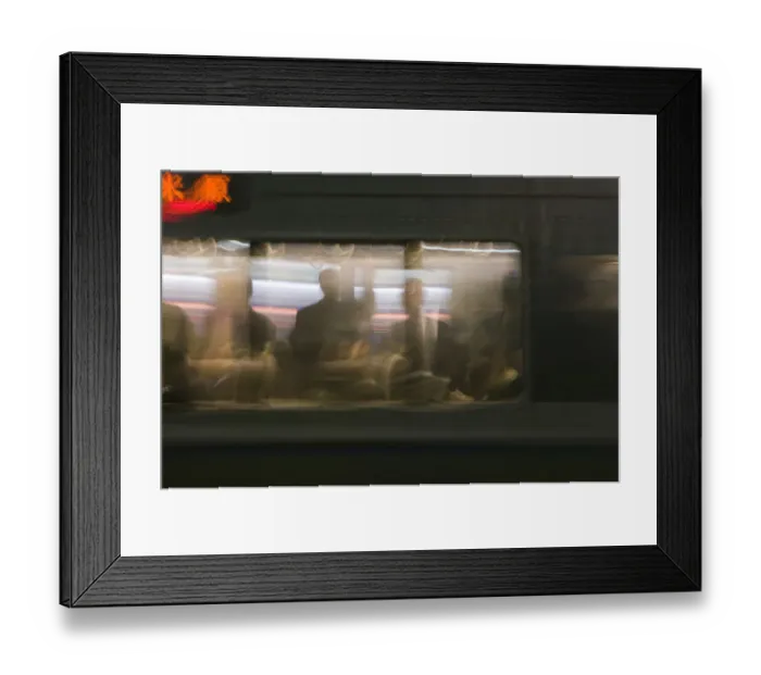 Framed Print : Subway, Blurred motion, Tokyo, Honshu, Japan
